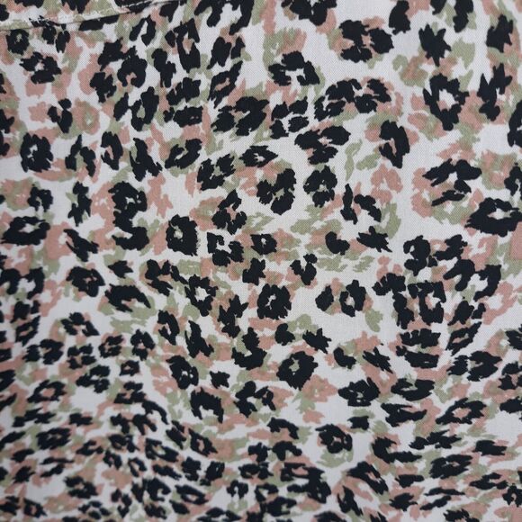 Velvet Heart Button Down Shirt Women M White Mauve Black Long Sleeve Collared - Picture 5 of 12